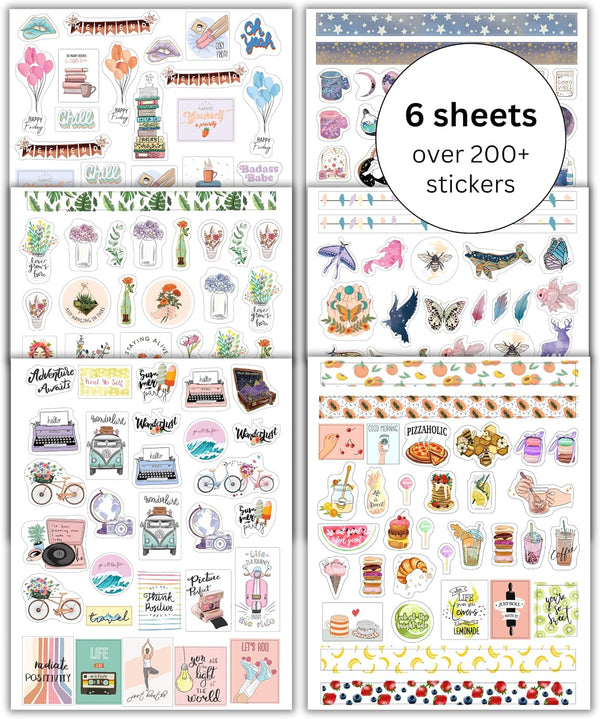 Lamare Decorative Scrapbooking Planner Stickers for Women, Cute & Aesthetic Calendar Stickers for Journaling