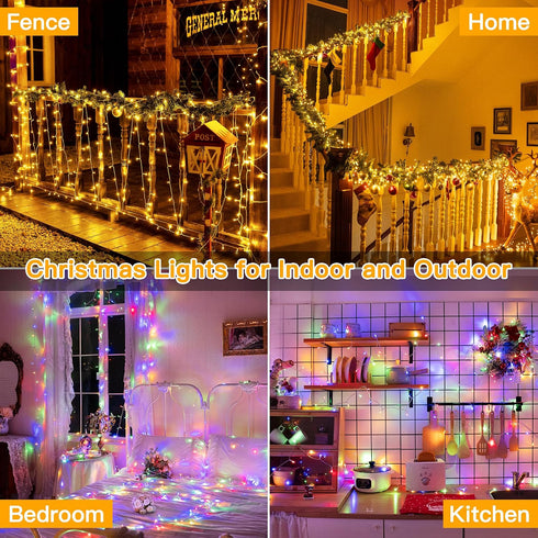 66FT 200LED 11 IP44 Ollny Christmas Lights, Christmas Tree Lights with Modes Remote Control Waterproof Color Changing