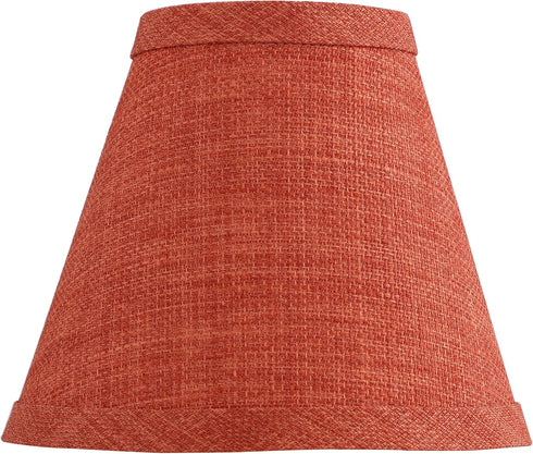 Aspen Creative 51044-2,Hardback 3"Top 6"Bottom 5"Slant.Set 2. Empire Transitional Clip-On Chandelier Shade/Brick Red