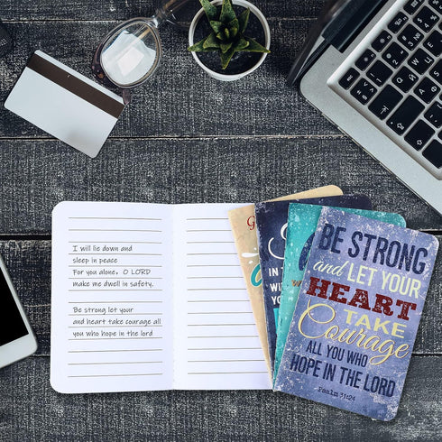 Zonon 24 Pieces Bible Verse Notebook, Motivational Notepads, Small Pocket Journal, Inspirational Notepads for Office