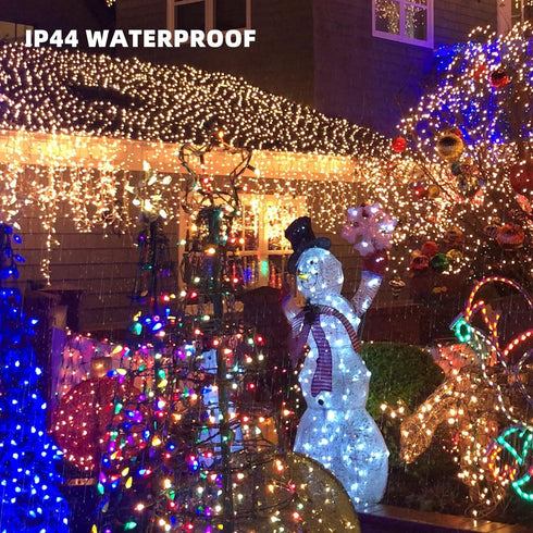 66FT 200 11 TW SHINE LED Color Changing Christmas Lights, Warm White & Multi Color Waterproof String Lights