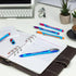 Schneider Slider Memo XB Ballpoint Pen, 1.4 mm, Light Blue Barrel, Pack of 3 Pens: Black, Red, Blue