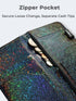 Mymazn Holographic Glitter Server Book for Waitress - Magnetic Cash Pocket & Zipper Pouch - Guest Check & Money