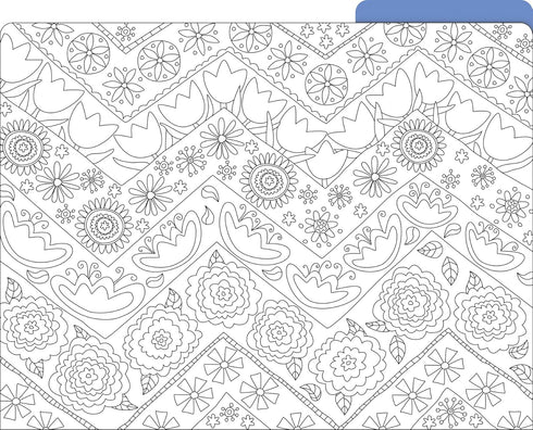 Barker Creek Color Me! in My Garden Designer File Folders, Pack of 12, Multi-Design, Letter Size