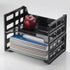 Officemate Recycled High Capacity Letter Tray, Set of 2 (26056), Black
