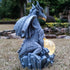 RCTTICUU Solar Dragon Garden Statues Outdoor Decor, Resin Dragon Figurine with Solar Crackle Globe LED Lights Lawn