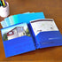 Youngever 6 Pack Heavy Duty Plastic Folders - Two Pocket Binder Dividers with 3 Hole Punch Notches