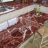 88"x15.8" Red Brown Marble Contact Paper for Countertops, Faux Granite Peel and Stick Waterproof Wallpaper