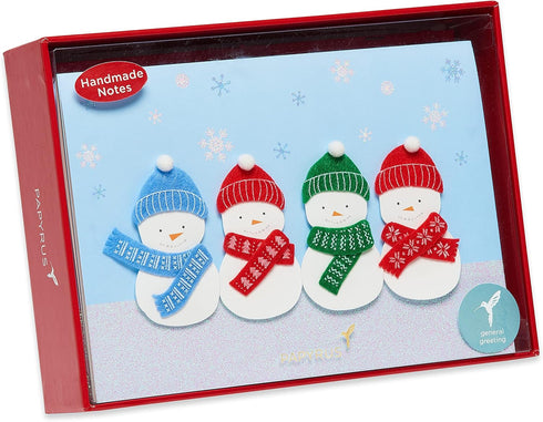 Papyrus Holiday Cards Boxed with Envelopes, Warmest Wishes, Snowmen (8-Count)