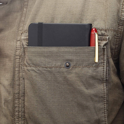 ZZTX 2 Pack Small Pocket Notebook, 3.5" x 5.5", Hardcover Lined Paper Mini Notepad with Black Leather Sketchbook