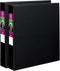 Avery Durable 3 Ring Binders, 2 Black Binders, 1.5 Inch Slant Rings (46016)
