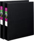 Avery Durable 3 Ring Binders, 2 Black Binders, 1.5 Inch Slant Rings (46016)