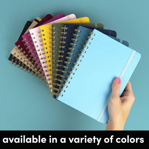 PAPERAGE Lined Spiral Journal Notebook, Olive Green, 160 Pages, Medium 5.5 inches x 8 inches, 100 GSM Thick Paper,