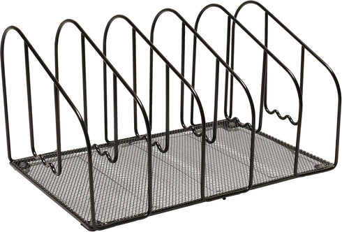 Deco Brothers Black File Sorter Organizer for Desk, 5 Sections