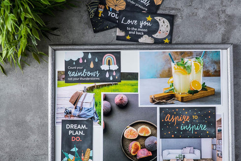 DIVERSEBEE 50 Pack Inspirational Cards - Motivational Kindness Mini Note Cards with 50 Unique Quotes