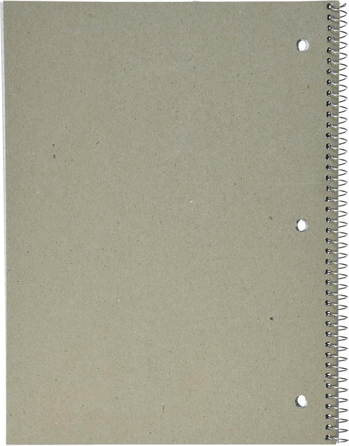 BAZIC Quad-Ruled Spiral Notebook 100 Count, Assorted colors (10 1/2 inches x 8 inches)