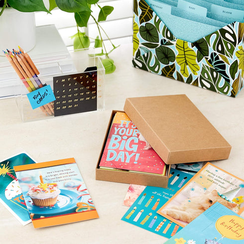 Pack 30 20 Hallmark of Assorted Boxed Greeting Cards, Good VibesBirthday, Thinking of You, Thank You, Blank Cards