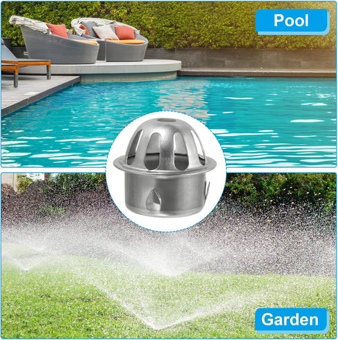 PATIKIL Dome Gutter Guard Filter, 2 Pack 304 Stainless Steel Downspout Strainer for Stops Leaves Debris, Fits 1.8-2 Inch