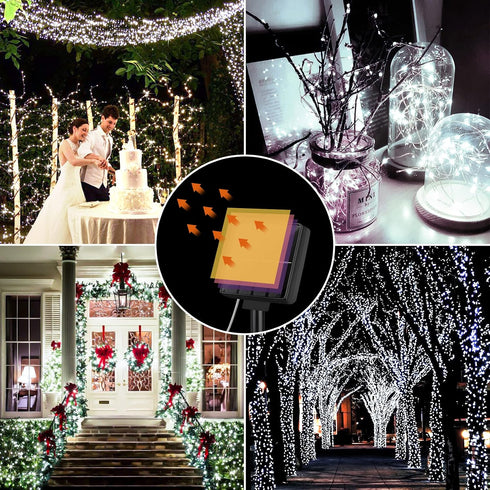 288FT, 4-Pack 72FT 200 8 Brightever Solar String Lights Waterproof Each LED Solar Powered Fairy Lights with Modes