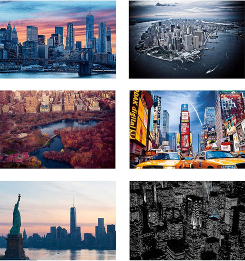 New York Postcards Set of 30 Styles #2, Collectible NYC Souvenirs Post Cards 4 x 6 of NY Landmarks