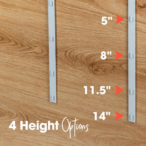 Over-The-Door Mirror Hanger, Adjustable 14.5-inch Set with Protective Lining, Perfect Height & Fit for Mirrors