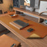 DAWNTREES Dual Sided Desk Mat, Leather Pad with PU Valet Tray Organizer, Large Mouse Pad (31.5"x15.8")