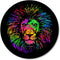 Small Computer Mouse Pad, Round Watercolor Lion Design, Office Non-Slip Rubber Mousepad