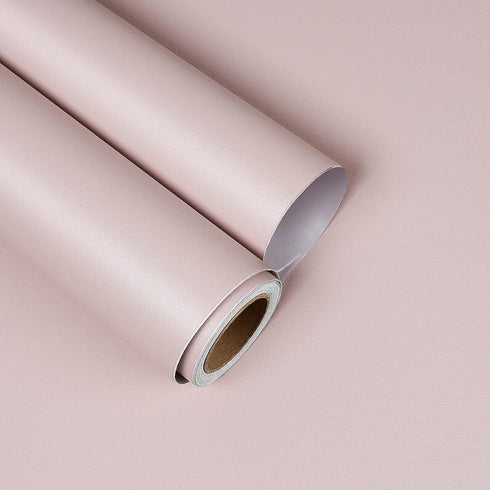 YENHOME 17.7"X393" Pink Peel and Stick Wallpaper (Removable) for Bedroom Girls Room Kitchen Cabinet Waterproof Pink