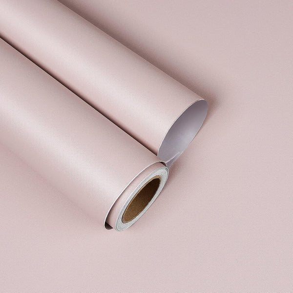YENHOME 17.7"X393" Pink Peel and Stick Wallpaper (Removable) for Bedroom Girls Room Kitchen Cabinet Waterproof Pink
