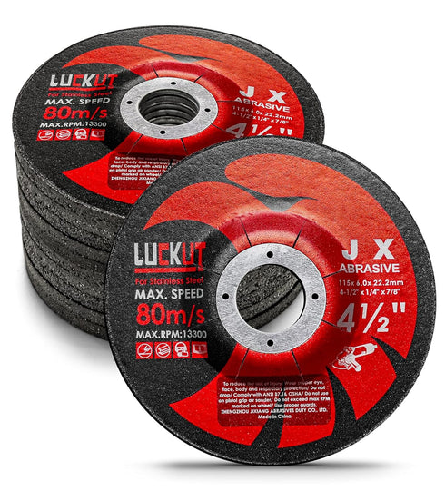 Grinding Wheels 4-1/2'' x 1/4'' x 7/8'', Aggressive Grinding Discs for Angle Grinders - 10 Pack