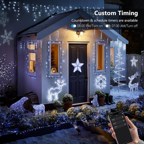 66FT 200 Dimmable Brizled Smart Red Valentines Lights, LED Color Changing Christmas String Lights App & Voice Control