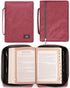 Christian Art Gifts Men/Women's Bible Cover Jesus Fish, Red Canvas, Medium