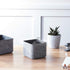 Three by Three Seattle Colorful Two-Tone 'felt-like-it!' Bin for Office, Craft Room, Storage (Charcoal)