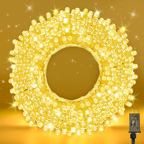 100FT Warm White String Lights 300 LED Extra Long Waterproof Fairy Lights