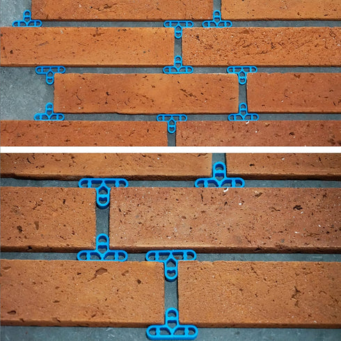 JINYO 3/8 inch 10mm Exterior Brick Wall Spacer, 100pcs Outdoor Red Leveling System for Mosaic Masonry Tools