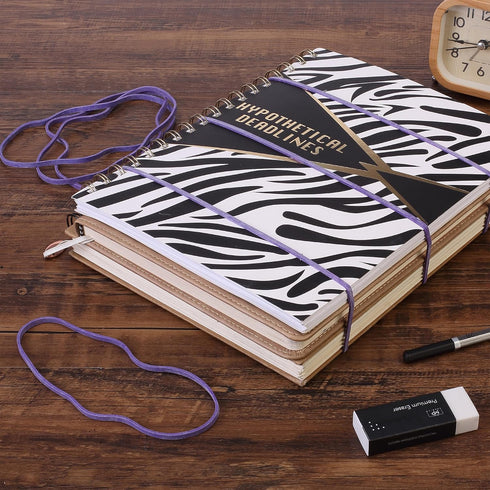 Mr. Pen Large Rubber Bands, 100 Pack, Purple, Extra Large Rubber Bands for Office Supplies, 7 Inch