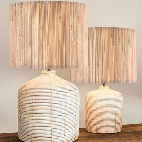 13" Replacement-13" 13" 10" GOSO Straw Boho Lamp Shade for Table Lamps Floor Lamp,Medium Yellow Lampshades Top x Bottom