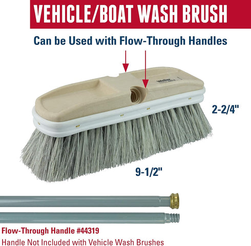 44318 9-1/2" Weiler Truck Wash Brush, Grey Fiber Fill