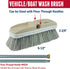 44318 9-1/2" Weiler Truck Wash Brush, Grey Fiber Fill