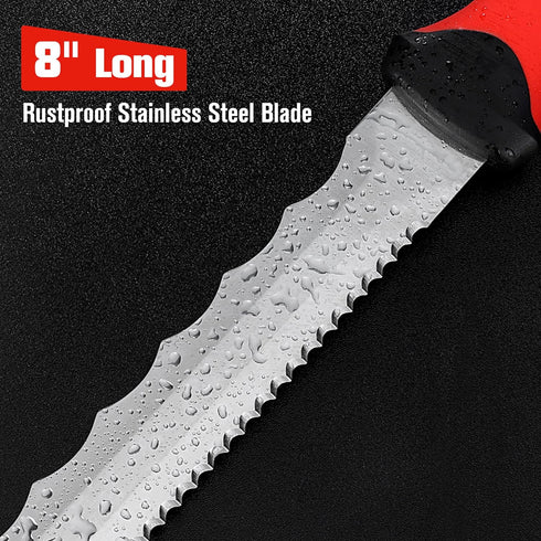 Goldblatt Insulation Knife, 8 Inch Stainless Steel Blade Utility Knife for Cutting Heat Material and Lawn Repair