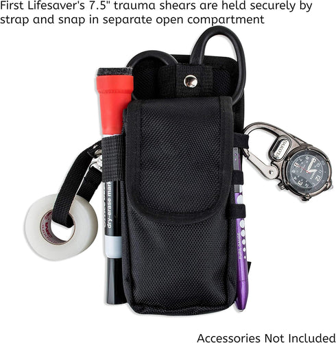 Tactical EMT Shears Holster with Belt Tool Pouch - Black