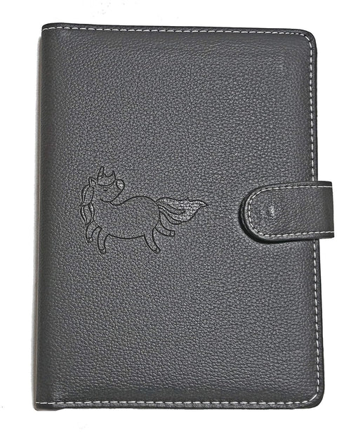 8x6 Set Lex Sefi Funny Unicorn Black Padfolio Rainbow Pride Inspirational Office Organizer Notepad Stationary Gift