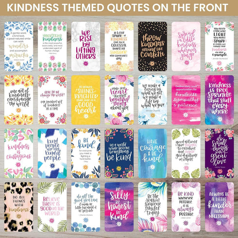 bloom daily planners Act of Kindness Deck - Set of 30 Mini Encouragement Cards with Positive Quotes, Assorted Designs