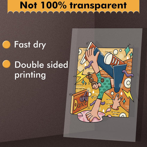 8.5x11 inches 20 Packs Koala Laser Transparency Film, Color Transparent Paper for OHP, Clear Overhead Projector Film