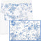 Crisky 50 Pack Blue Floral Blank Note Cards with Envelopes & Stickers,