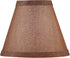 Aspen Creative 51011-2, 3" 6" 5" Set 2 Hardback Empire Transitional Clip-On Chandelier Shade, Dark Brown Burlap Texture