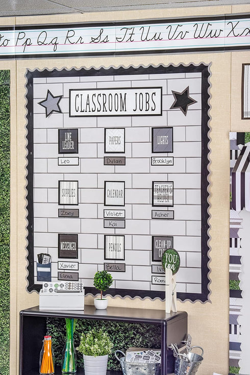 Teacher Created Resources Modern Farmhouse Classroom Jobs Mini Bulletin Board - 21" x 6" Header Piece