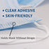 Pro 1502 Self-adhering Face Mask Tape 1/2in (12mm) x 20ft Clear Double Coated Medical, Skin Friendly Adhesive