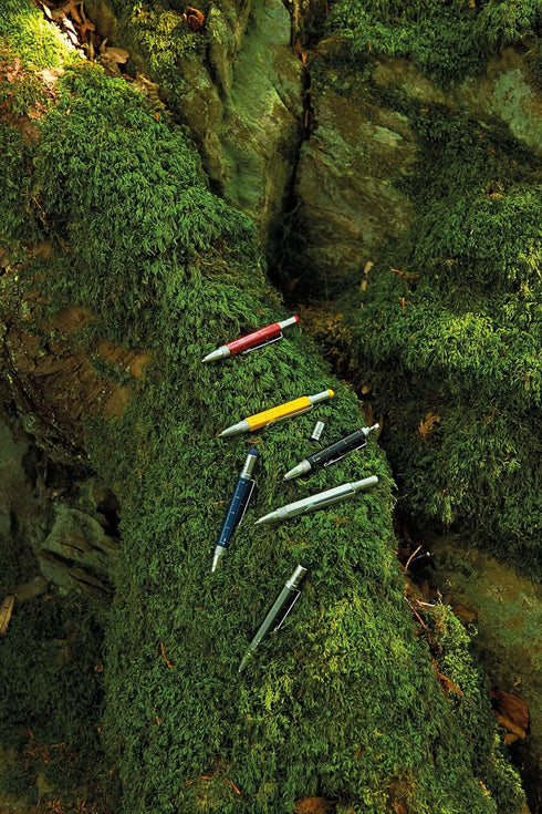 Troika Multi-Tasking Ballpoint Pen (Small) with Ruler, Screwdriver, Stylus, Black Lead, 2 Refills,