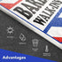 Barber Shop Sign - 16x12 Double Sided Coroplast Walk Ins Welcome Sign for Salon